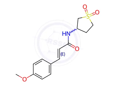 Chemical structure of N-(1,1-Dioxidotetrahydrothiophen-3-yl)-3-(4-methoxyphenyl)acrylamide