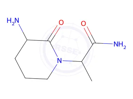 Chemical structure of 2-(3-Amino-2-oxopiperidin-1-yl)propanamide