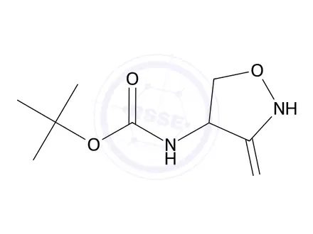 Chemical structure of Carbamic acid, (3-oxo-4-isoxazolidinyl)-, 1,1-dimethylethyl ester (9CI)