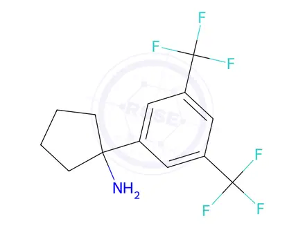 Chemical structure of 1-[3,5-Bis(trifluoromethyl)phenyl]cyclopentanamine