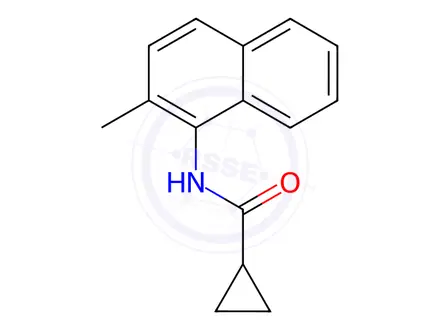 Chemical structure of N-(2-methylnaphthalen-1-yl)cyclopropanecarboxamide