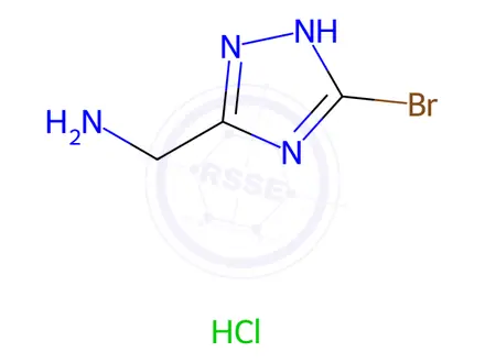 Chemical structure of (5-Bromo-1H-1,2,4-triazol-3-yl)methanamine hydrochloride
