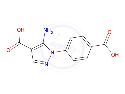 Chemical structure of 5-Amino-1-(4-carboxyphenyl)-1h-pyrazole-4-carboxylic acid