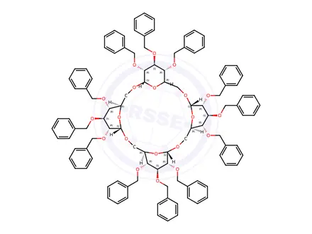 Chemical structure of benzylated cycloisomaltotetraose