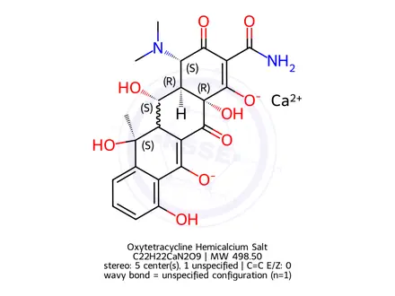 Chemical structure of Oxytetracycline Hemicalcium Salt