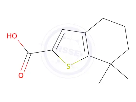 Chemical structure of 7,7-Dimethyl-4,5,6,7-tetrahydro-1-benzothiophene-2-carboxylic acid
