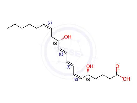 Chemical structure of 12-epi Leukotriene B4