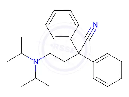 Chemical structure of 4-(Bis(isopropyl)amino)-2,2-diphenylbutyronitrile