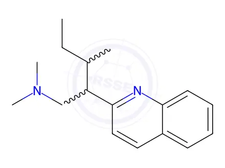 Chemical structure of N,N-Dimethyl-β-(1-methylpropyl)-2-quinolineethanamine