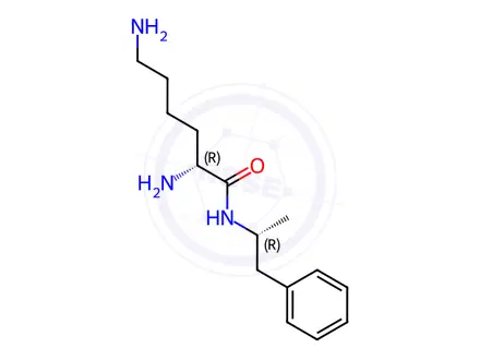 Chemical structure of Lisdexamfetamine enantiomer (R, R isomer)