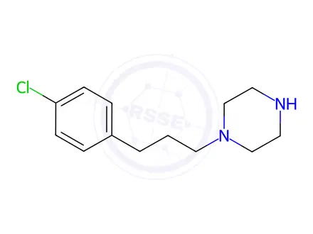 Chemical structure of 1-[3-(4-Chlorophenyl)propyl]piperazine