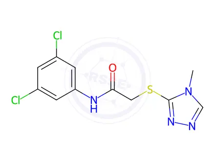 Chemical structure of N-(3,5-dichlorophenyl)-2-((4-methyl-4H-1,2,4-triazol-3-yl)thio)acetamide