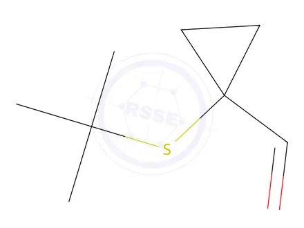 Chemical structure of Cyclopropanecarboxaldehyde, 1-[(1,1-dimethylethyl)thio]-(9CI)