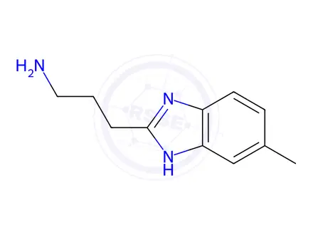 Chemical structure of 3-(5-Methyl-1H-benzimidazol-2-yl)propan-1-amine Dihydrochloride