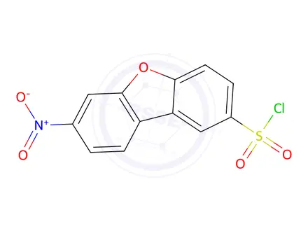 Chemical structure of 7-Nitrodibenzo[b,d]furan-2-sulfonyl chloride