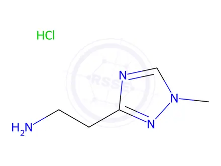 Chemical structure of 2-(1-methyl-1H-1,2,4-triazol-3-yl)ethanamine hydrochloride