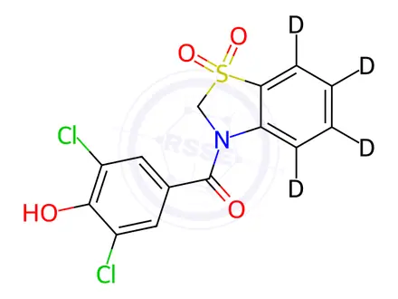 Chemical structure of Dotinurad-d4