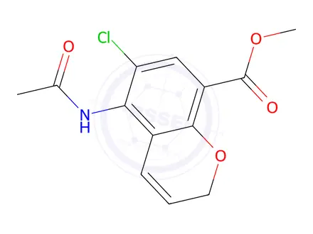 Chemical structure of methyl 5-(acetylamino)-6-chloro-2H-chromene-8-carboxylate