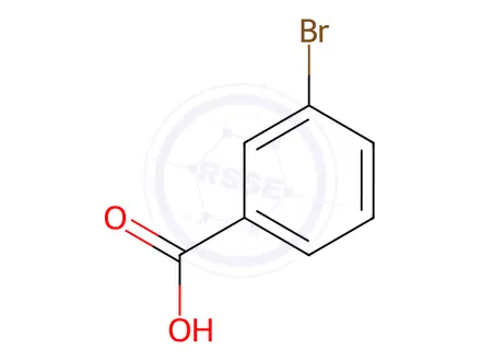 Chemical structure of 3-Bromobenzoic acid