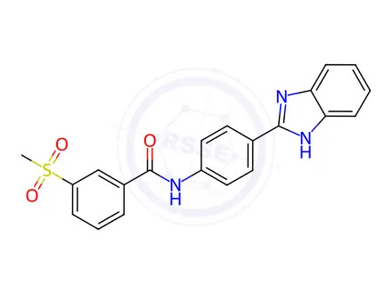 Chemical structure of N-(4-(1H-Benzo[d]imidazol-2-yl)phenyl)-3-(methylsulfonyl)benzamide