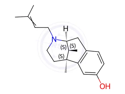 Chemical structure of (+)-Pentazocine