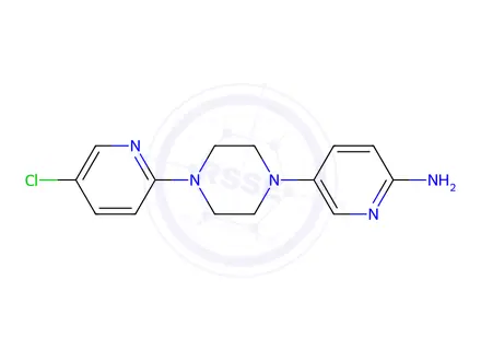 Chemical structure of 5-(4-(5-Chloropyridin-2-yl)piperazin-1-yl)pyridin-2-amine