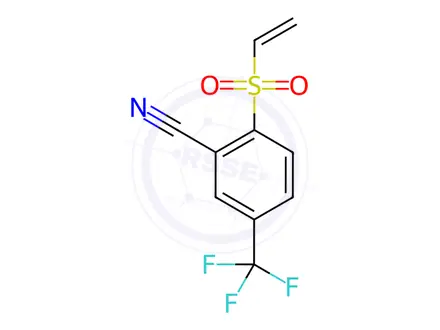 Chemical structure of 2-(ethenesulfonyl)-5-(trifluoromethyl)benzonitrile
