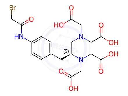 Chemical structure of (S)-1-(p-Bromoacetamidobenzyl)ethylenediaminetetraacetic Acid