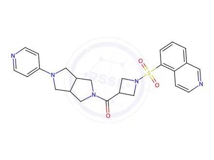 Chemical structure of [Hexahydro-5-(4-pyridinyl)pyrrolo[3,4-c]pyrrol-2(1H)-yl][1-(5-isoquinolinylsulfonyl)-3-azetidinyl]-methanone