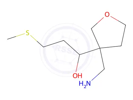 Chemical structure of 1-(3-(Aminomethyl)tetrahydrofuran-3-yl)-3-(methylthio)propan-1-ol