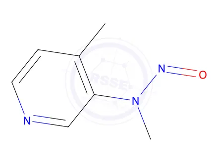 Chemical structure of N,4-dimethyl-N-nitrosopyridin-3-amine