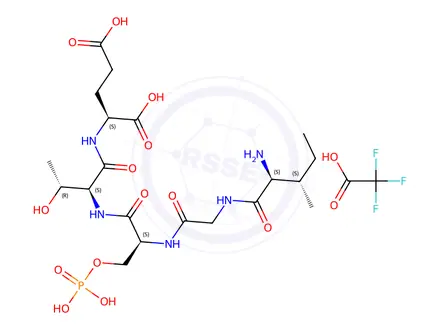 Chemical structure of (Ser(PO?H?)2?2)-Tau Peptide (260-264) PAb Blocking trifluoroacetate salt