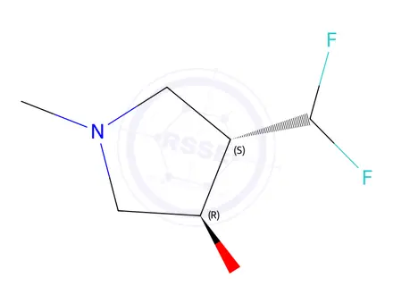 Chemical structure of rel-(3R,4S)-4-(Difluoromethyl)-1-methylpyrrolidin-3-ol
