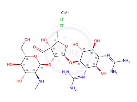 Chemical structure of streptomycin calcium chloride (1:1)