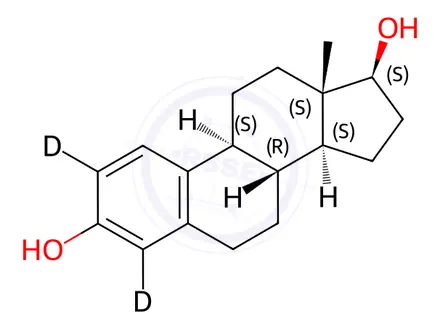 Chemical structure of Estradiol-[D2]