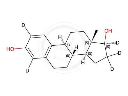 Chemical structure of Estradiol-D5