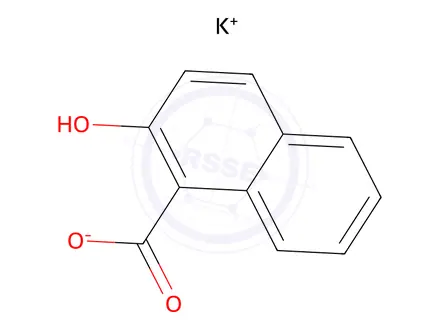 Chemical structure of potassium 2-hydroxy-1-naphthoate