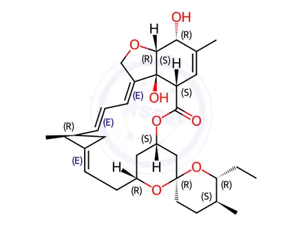 Chemical structure of Milbemycin B, 5-O-demethyl-28-deoxy-6,28-epoxy-25-ethyl-, (2S,6R,25R)-(9CI)