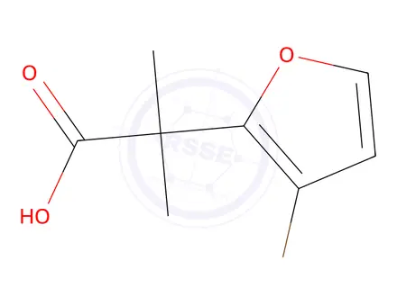 Chemical structure of 2-(3-Bromofuran-2-yl)-2-methylpropanoic acid