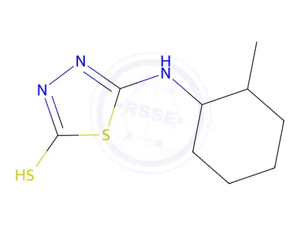 Chemical structure of 5-[(2-Methylcyclohexyl)amino]-1,3,4-thiadiazole-2-thiol