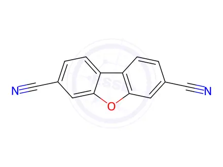 Chemical structure of Dibenzo[b,d]furan-3,7-dicarbonitrile
