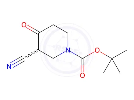 Chemical structure of 3-Cyano-4-oxo-piperidine-1-carboxylic Acid tert-Butyl Ester
