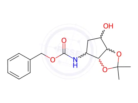 Chemical structure of Benzyl (6-hydroxy-2,2-dimethyltetrahydro-4H-cyclopenta[d][1,3]dioxol-4-yl)carbamate