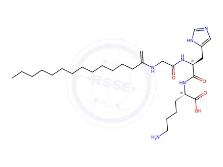 Chemical structure of Myristoyl tripeptide-1
