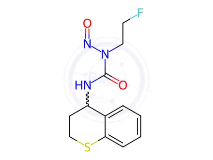 Chemical structure of 1-(2-Fluoroethyl)-1-nitroso-3-(3,4-dihydro-2H-1-benzothiopyran-4-yl)urea