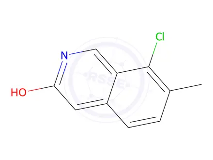 Chemical structure of 8-Chloro-7-methylisoquinolin-3-ol