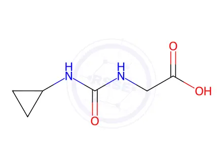 Chemical structure of 2-[(Cyclopropylcarbamoyl)amino]acetic acid