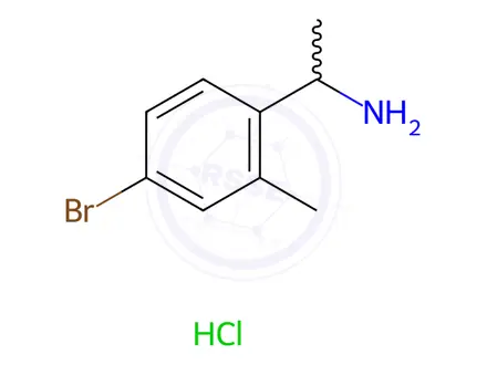 Chemical structure of 1-(4-Bromo-2-methylphenyl)ethan-1-amine hydrochloride