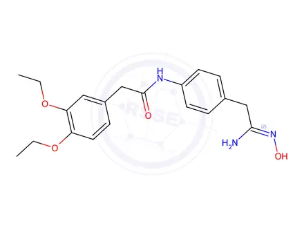 Chemical structure of (Z)-N-(4-(2-amino-2-(hydroxyimino)ethyl)phenyl)-2-(3,4-diethoxyphenyl)acetamide