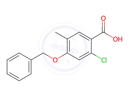 Chemical structure of Benzoic acid, 2-chloro-5-methyl-4-(phenylmethoxy)-